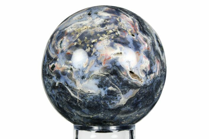 Polished Cosmic Jasper Sphere - Madagascar #255896